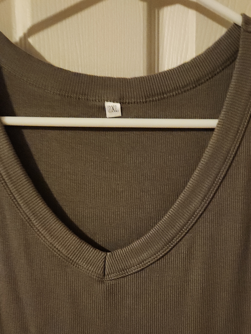 Green Ribbed Tank Top - Picture 2 of 2